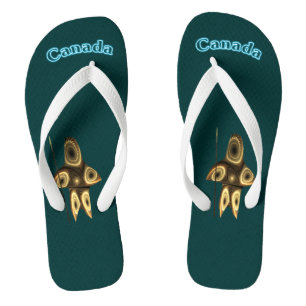 Fractal Inuit Hunter Flip Flops