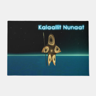 Fractal Inuit Hunter - Greenland Doormat