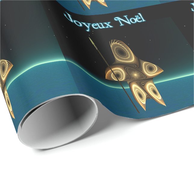 Fractal Inuit Hunter - Joyeux Noёl Wrapping Paper (Roll Corner)