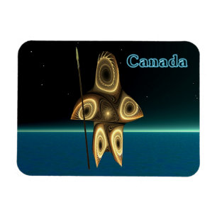 Fractal Inuit Hunter Magnet