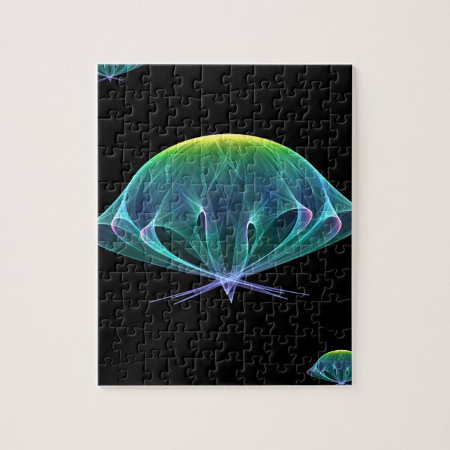 Fractal Jellyfish Jigsaw Puzzle (Vertical)