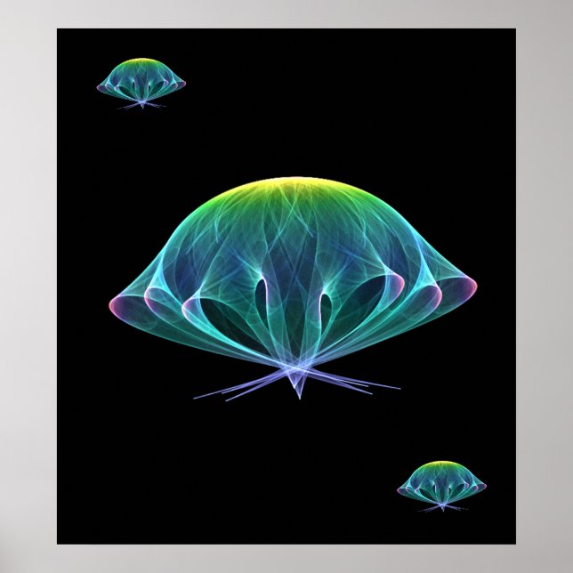 Fractal Jellyfish Poster (Front)