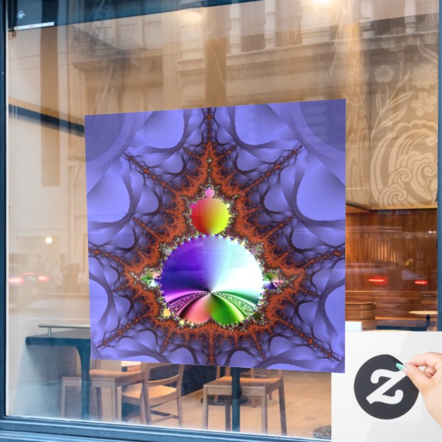 Fractal Journey Window Cling (Cafe Window)
