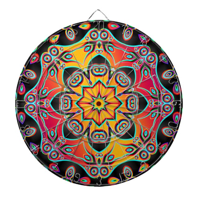 Fractal Kaleidoscope ART Dartboard (Front)