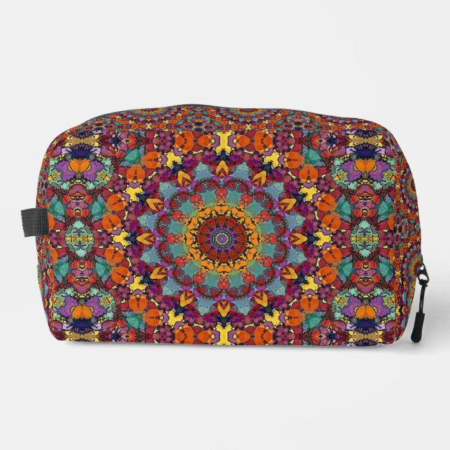 Fractal Kaleidoscope Mandala Art Design-44444 Dopp Kit (Front)