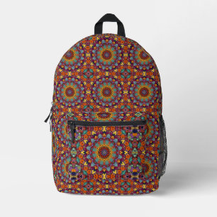 Fractal Kaleidoscope Mandala Art Design-44444 Printed Backpack