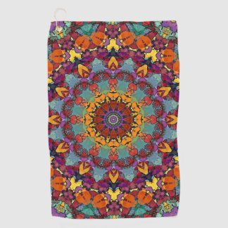 Fractal Kaleidoscope Mandala Pattern-64351 Golf Towel