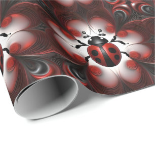 Fractal Ladybird Art Design, Wrapping Paper