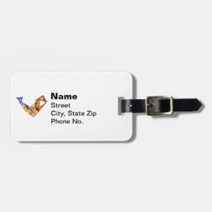 Fractal - Leaping Fish Luggage Tag