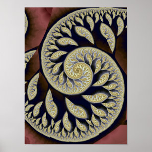 Fractal Leaves Poster