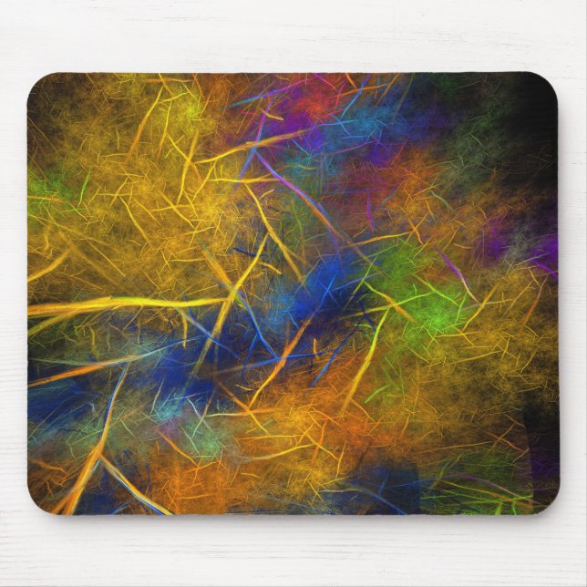 Fractal Lightning (Storm Flame) Mouse Mat (Front)