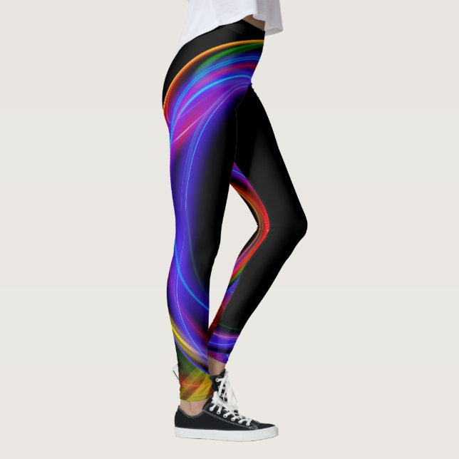 Fractal Lights Abstract Leggings (Right)