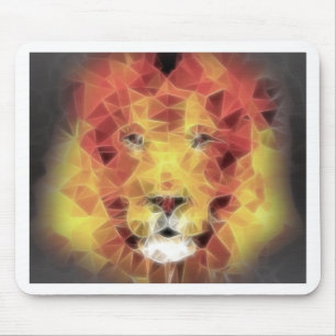 Fractal lion mouse mat
