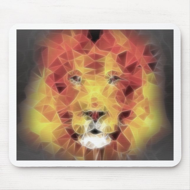 Fractal lion mouse mat (Front)