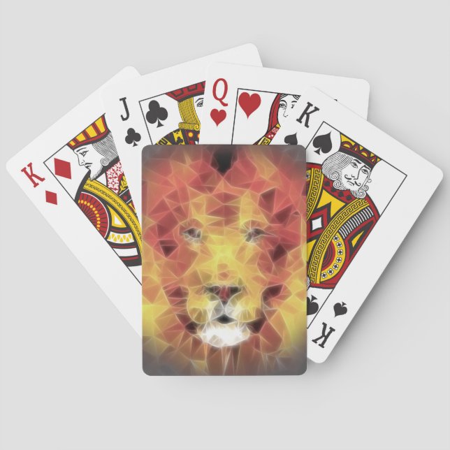 Fractal lion playing cards (Back)