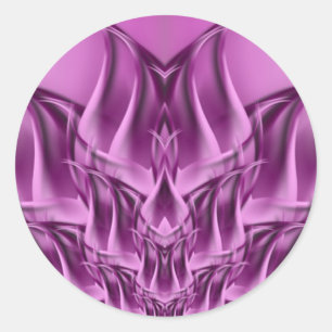 Fractal Lotus Flower Abstract Classic Round Sticker