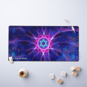 Fractal Magen Bet Desk Mat