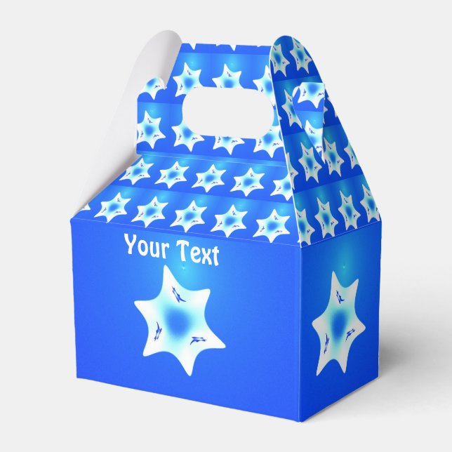 Fractal Magen Lavan (White Star) Favour Box (Front Side)