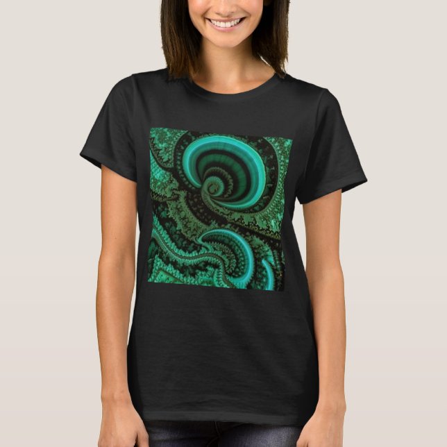 Fractal Malachite1 T-Shirt (Front)
