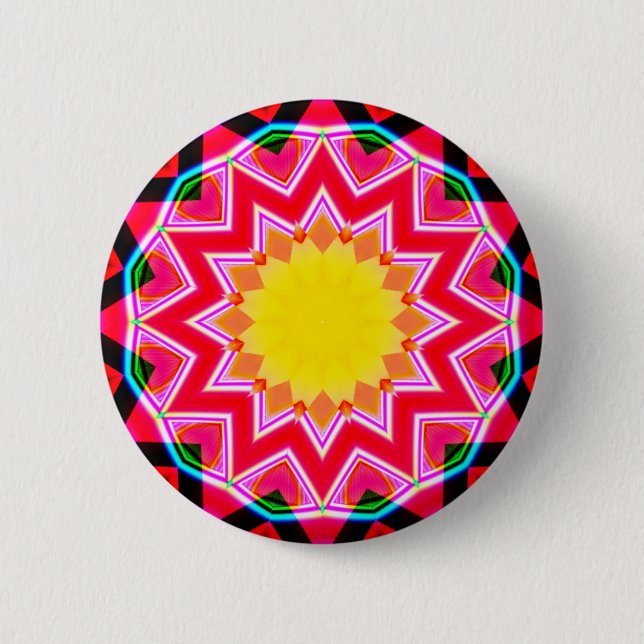 Fractal Mandala - 01 6 Cm Round Badge (Front)