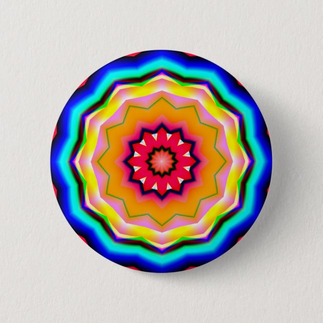 Fractal Mandala - 07 6 Cm Round Badge (Front)