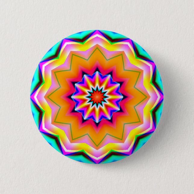 Fractal Mandala - 08 6 Cm Round Badge (Front)