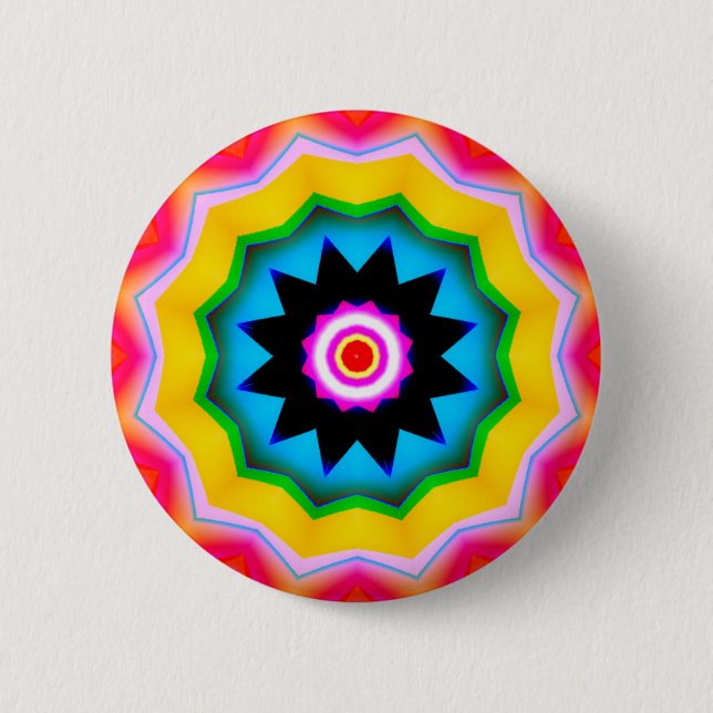 Fractal Mandala - 12 6 Cm Round Badge (Front)