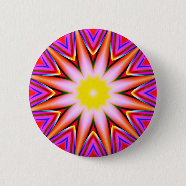 Fractal Mandala - 18 6 Cm Round Badge (Front)
