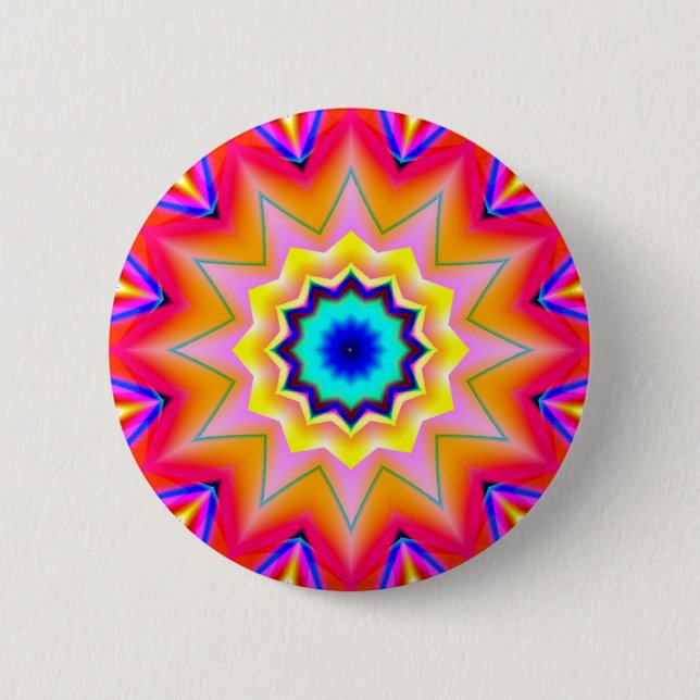 Fractal Mandala - 19 6 Cm Round Badge (Front)