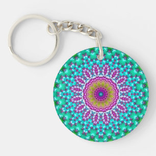 Fractal Mandala 3 Key Ring