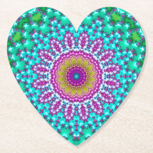 Fractal Mandala 3 Paper Coaster