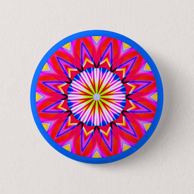 Fractal Mandala 6 Cm Round Badge (Front)