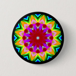 Fractal Mandala 6 Cm Round Badge