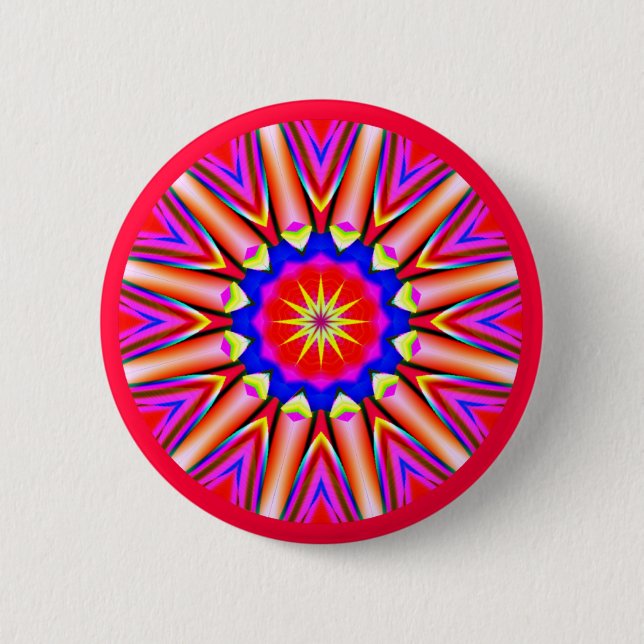 Fractal Mandala 6 Cm Round Badge (Front)