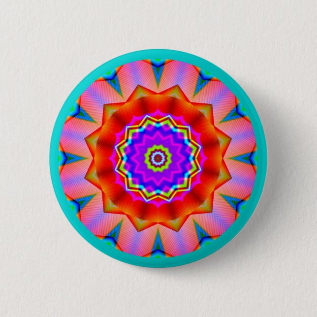 Fractal Mandala 6 Cm Round Badge (Front)