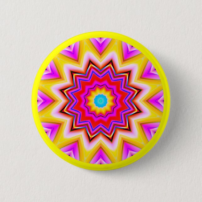 Fractal Mandala 6 Cm Round Badge (Front)