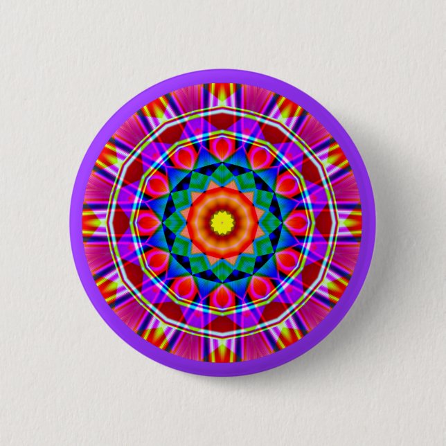 Fractal Mandala 6 Cm Round Badge (Front)