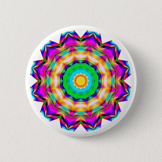 Fractal Mandala 6 Cm Round Badge (Front)