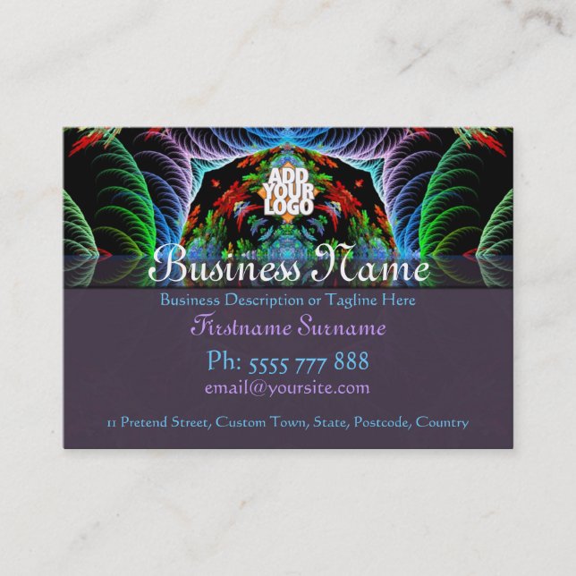 Fractal Mandala Arts Big Business card (Front)