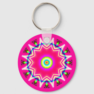 Fractal Mandala Key Ring