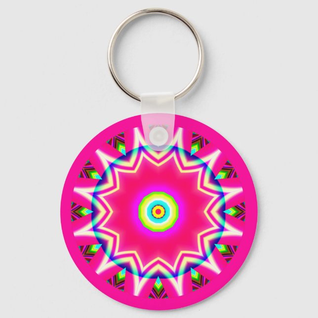 Fractal Mandala Key Ring (Front)