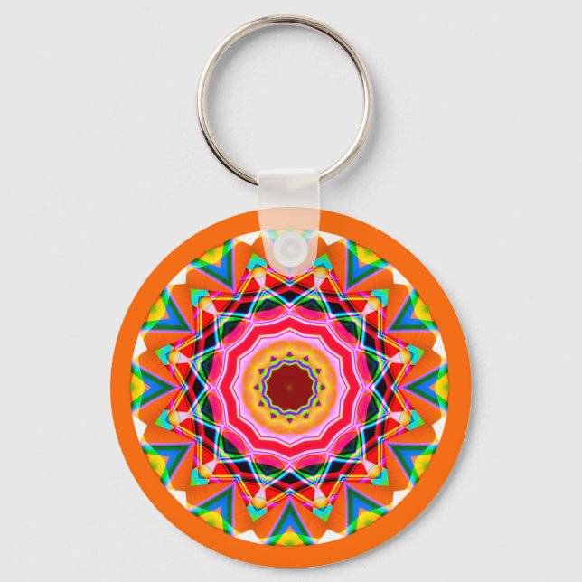 Fractal Mandala Key Ring (Front)