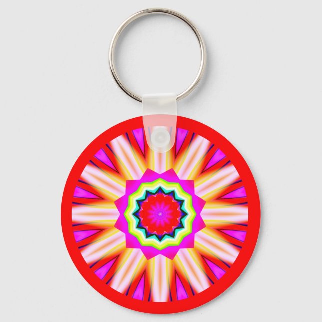 Fractal Mandala Key Ring (Front)