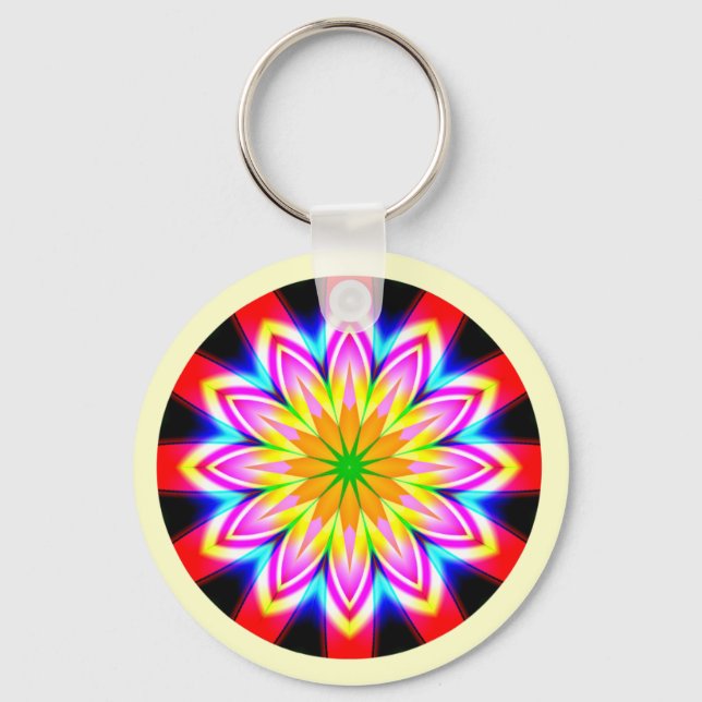 Fractal Mandala Key Ring (Front)