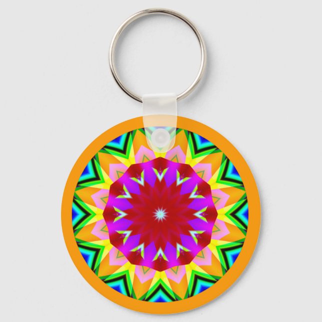 Fractal Mandala Key Ring (Front)