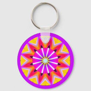Fractal Mandala Key Ring