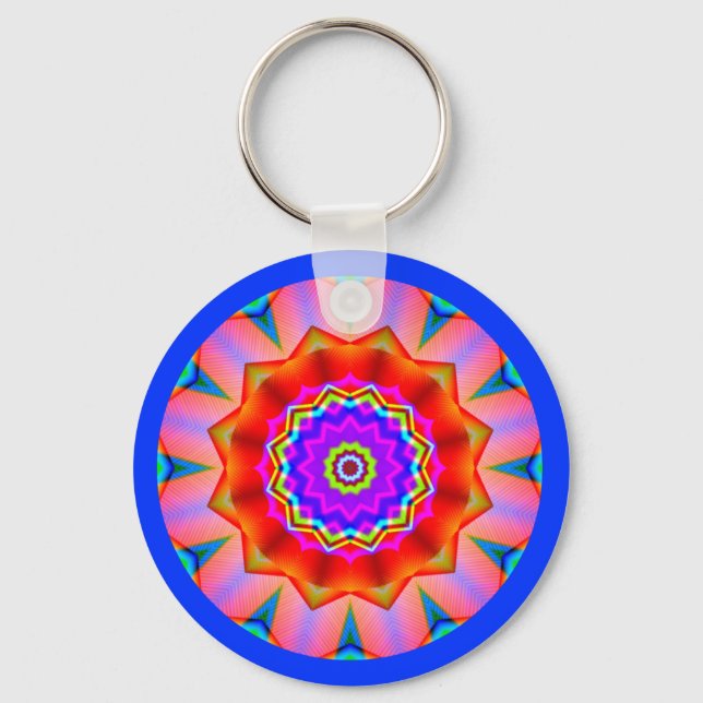 Fractal Mandala Key Ring (Front)