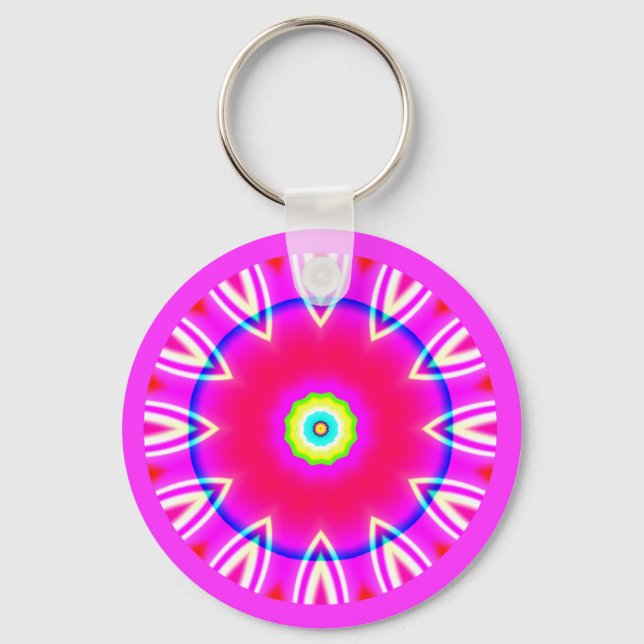 Fractal Mandala Key Ring (Front)