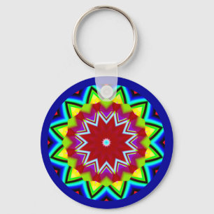 Fractal Mandala Key Ring