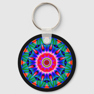 Fractal Mandala Key Ring